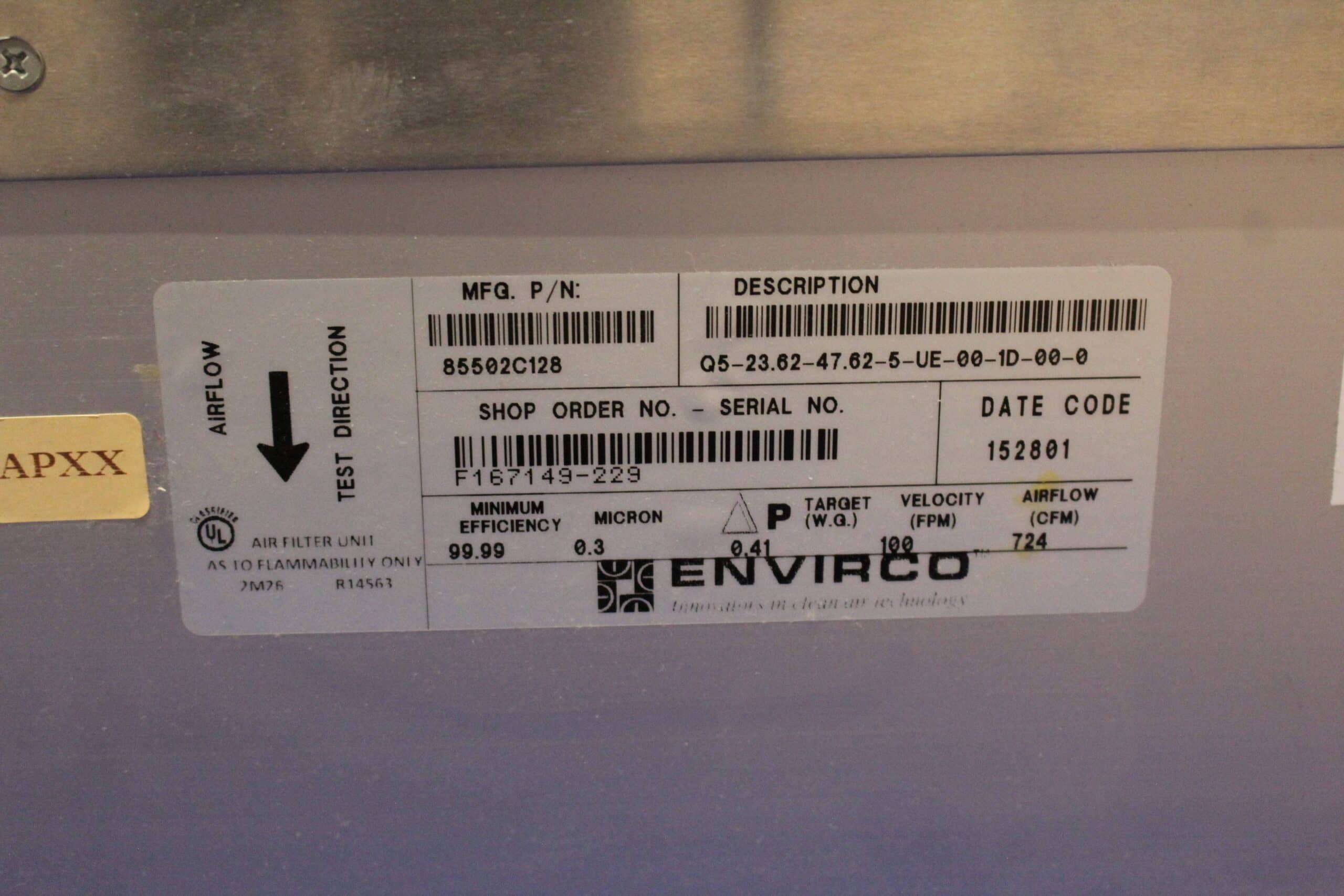 Envirco MAC 10 Fan Filter Unit LabMakelaar Benelux