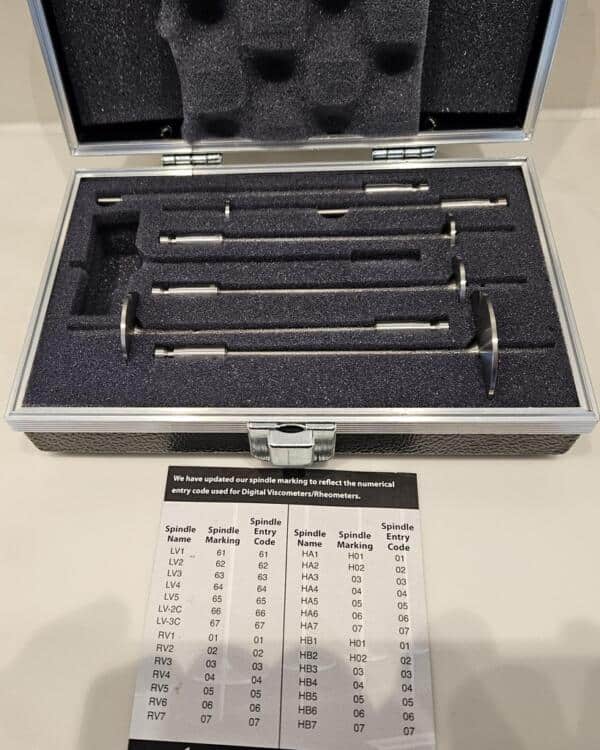 Brookfield HA/HB stainless steel spindle set with EZ-Lock HA/HB