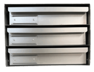 Universal Aluminium storage rack with 3 drawers