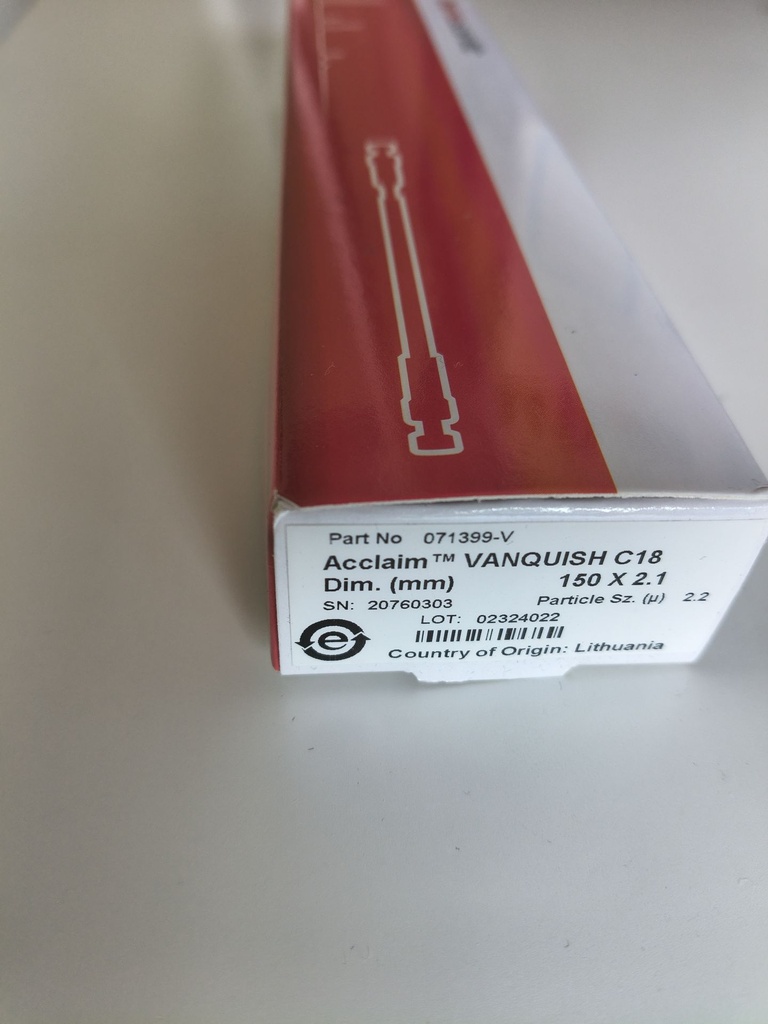 Thermo Scientific Acclaim Vanquish C18 HPLC/UHPLC Column – 2.1 × 150 mm